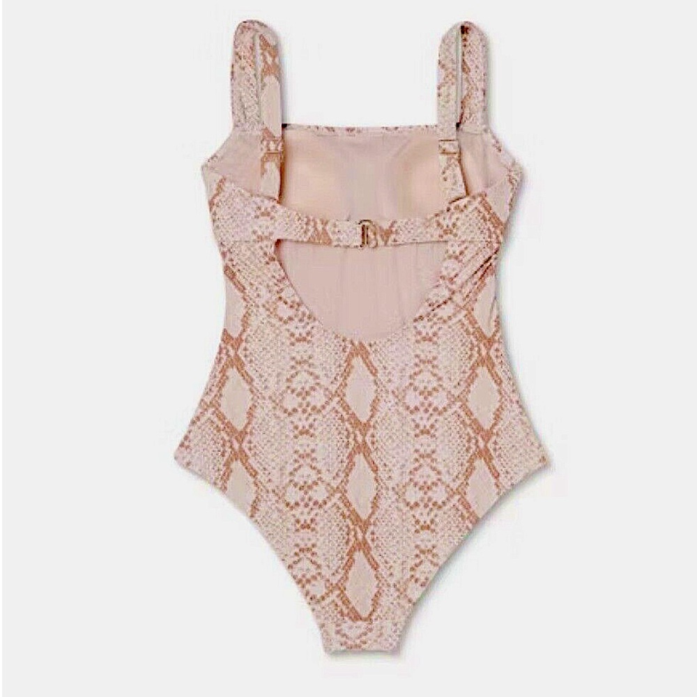 NWT Snakeskin Print One-Piece Swimsuit - Picture 7 of 14